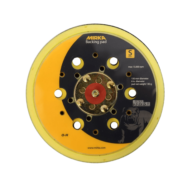 Mirka 150mm 6 Hole Grip Backing Pad 5/16 Inch Thread Soft