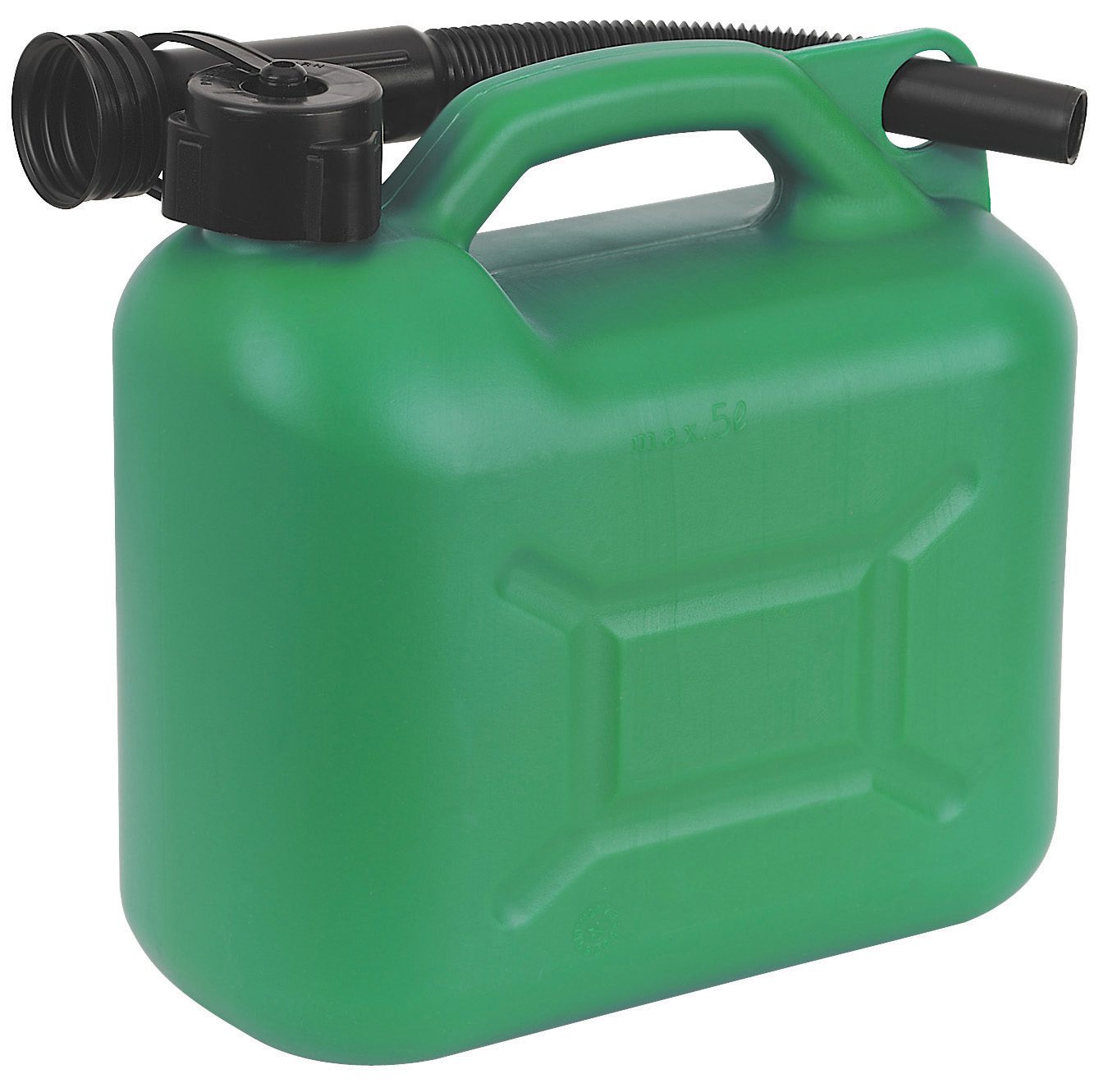 5L Plastic Jerry Can with Spout - Green