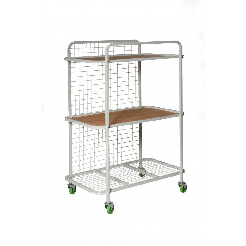 Parts Storage Cart 3 Shelves 210Kg Capacity
