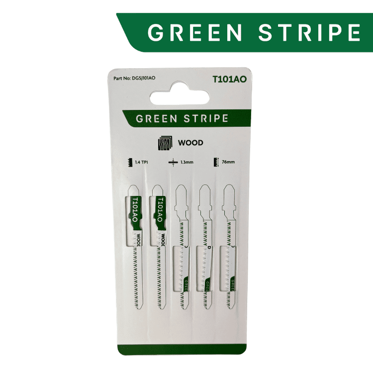 GREEN STRIPE Wood Jigsaw Blades T101AO, T101B Wood 100/76mm (5)