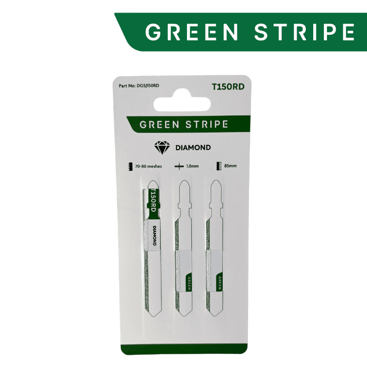 GREEN STRIPE Diamond Jigsaw Blade T150RD – Precision Cutting for Tough Materials (Pack of 3)