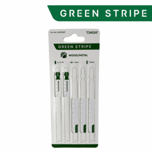 GREEN STRIPE Wood/Metal Jigsaw Blade T345XF – Versatile Cutting for Mixed Materials (Pack of 5)